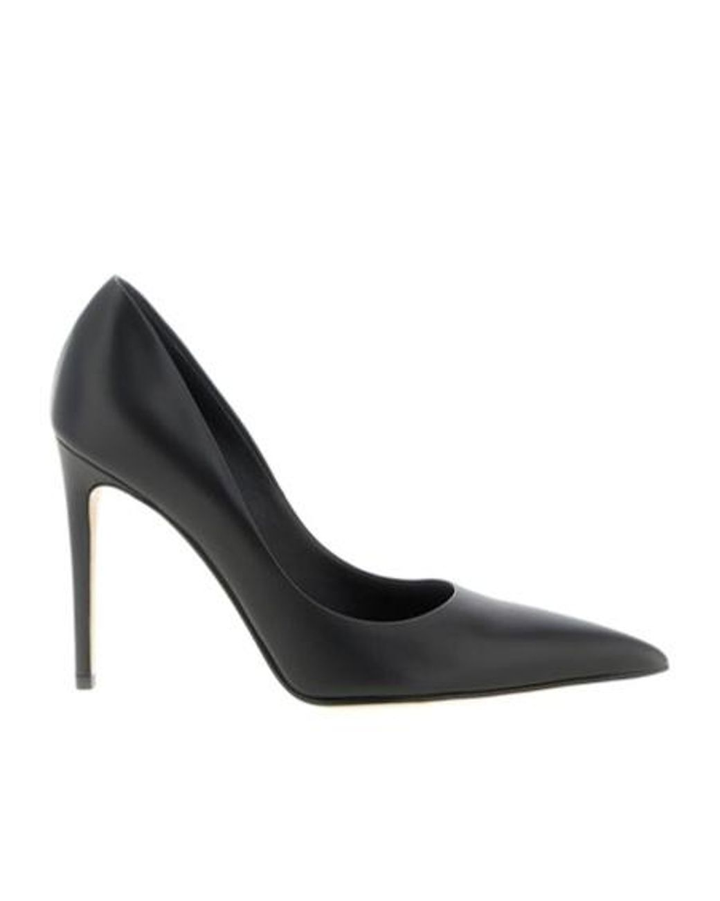 McQueen Black Pointed-Toe Pumps