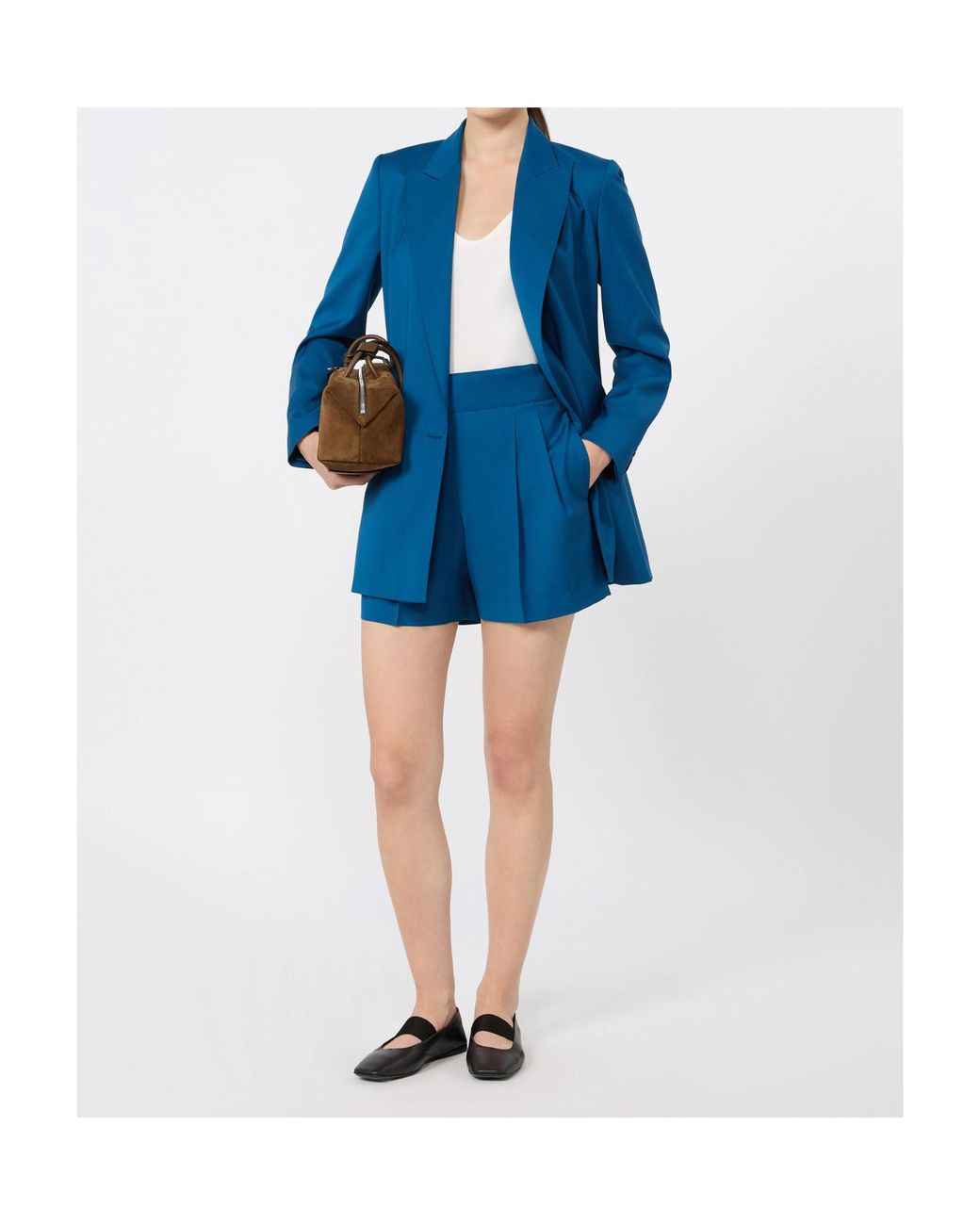 Max Mara Blue Virgin Wool Blazer