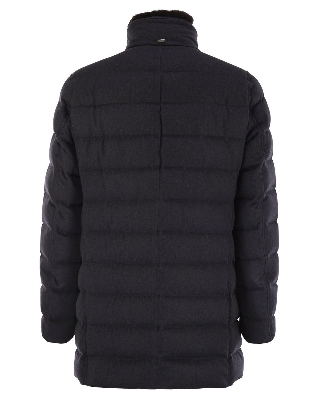 Herno Blue Turtleneck Down Jacket for men