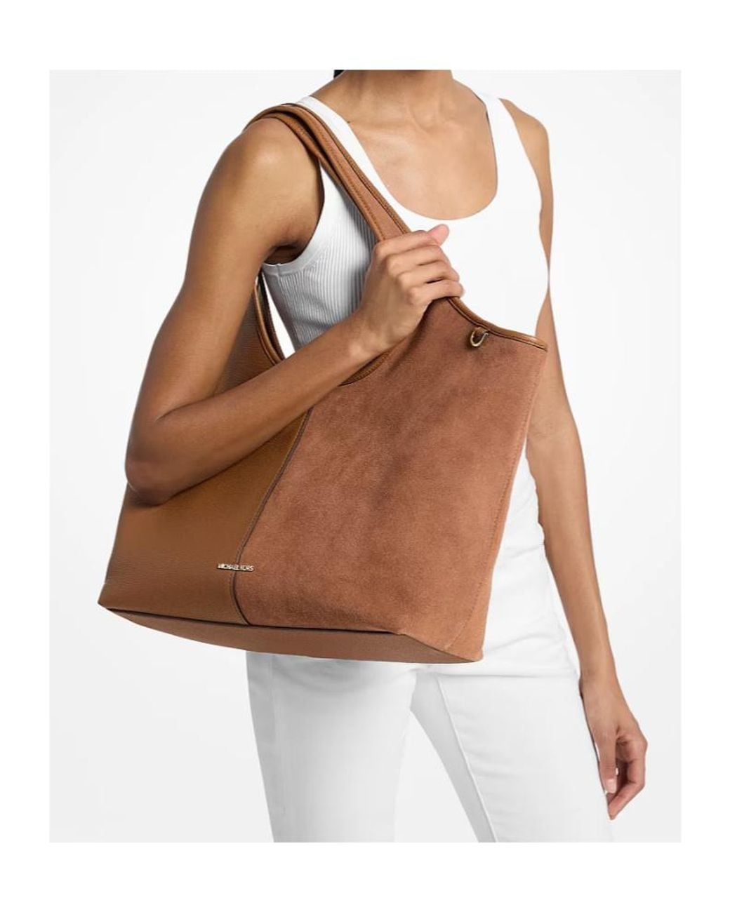 Michael Kors Brown Michael Reversible Panel Tote Bag