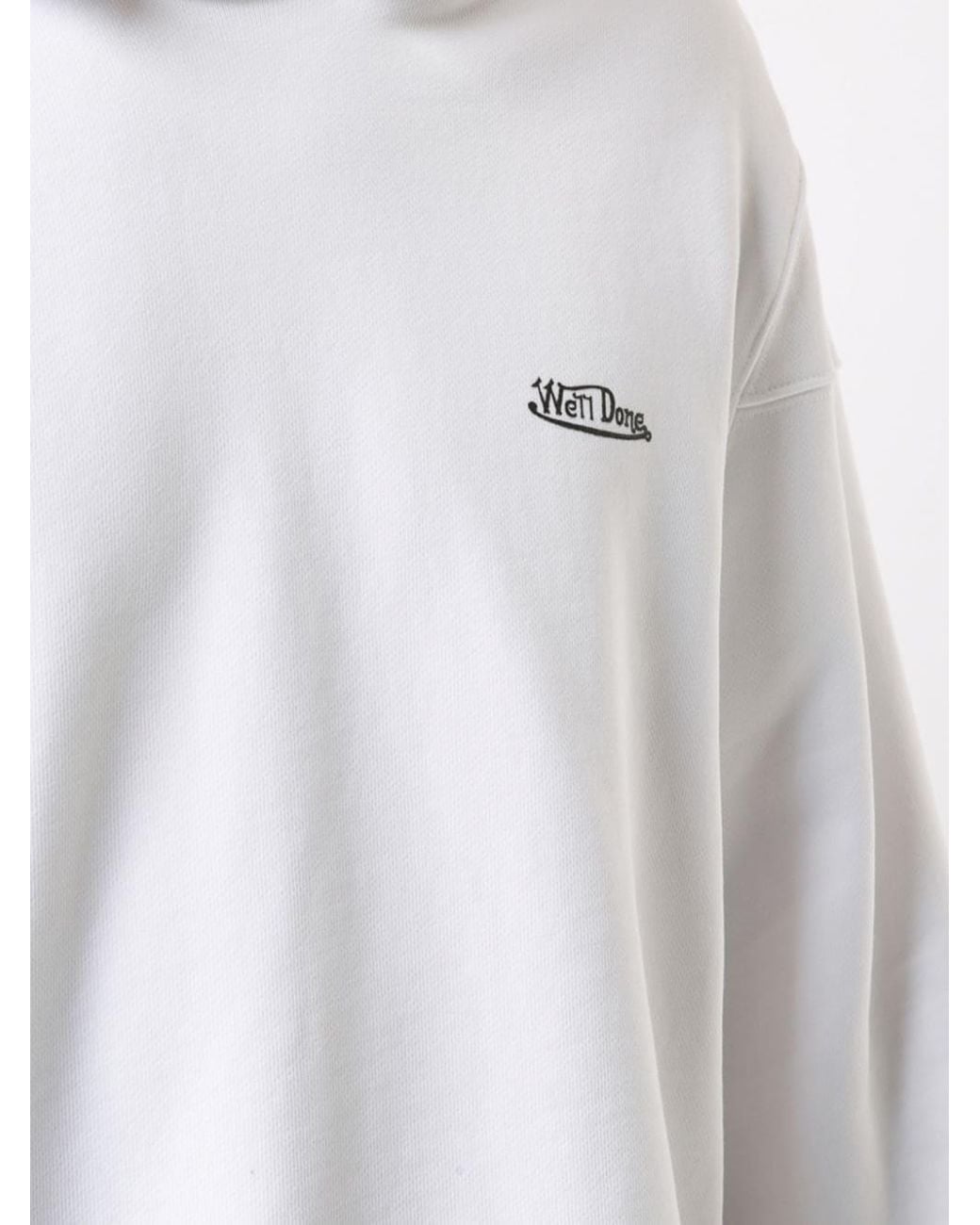 we11done White Hooded Hoodie for men