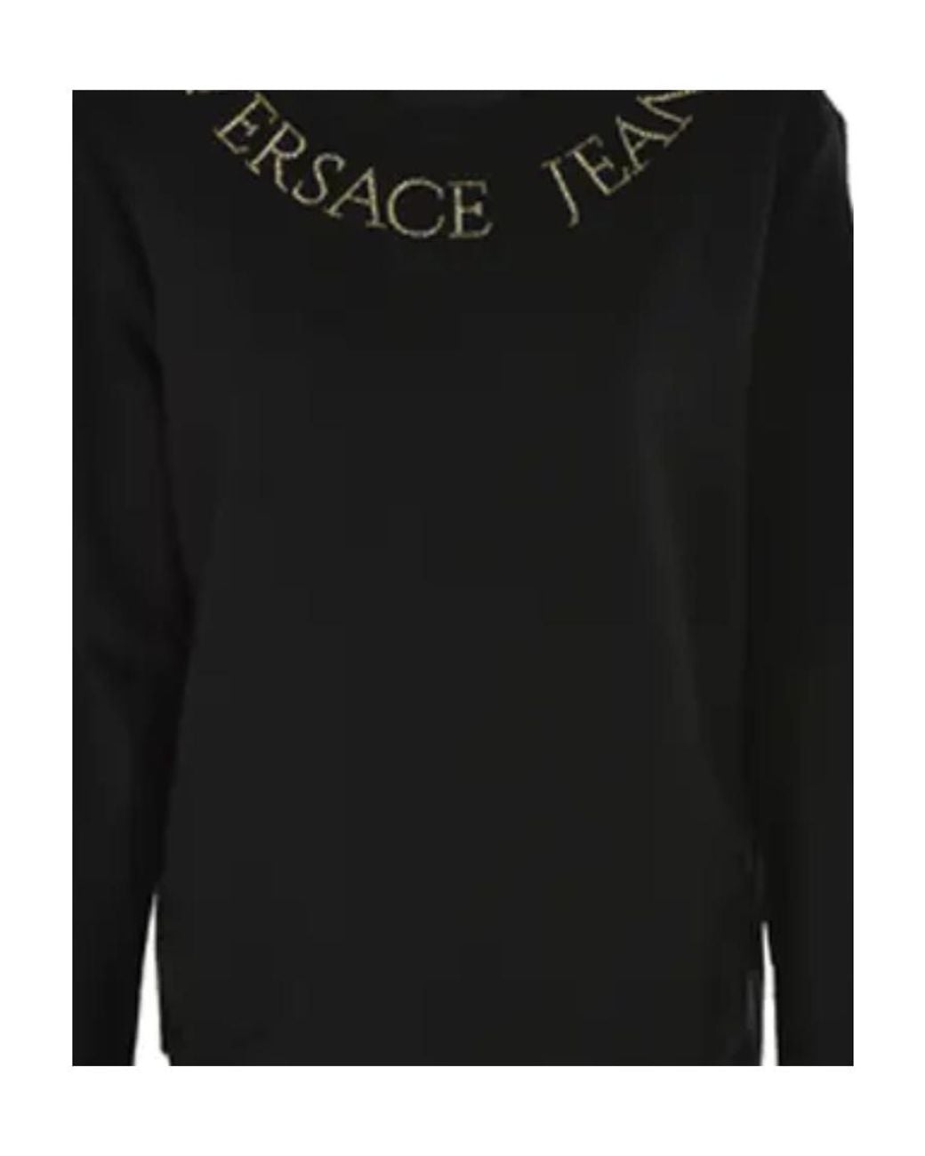 Versace Jeans Black Printed Logo Sweater