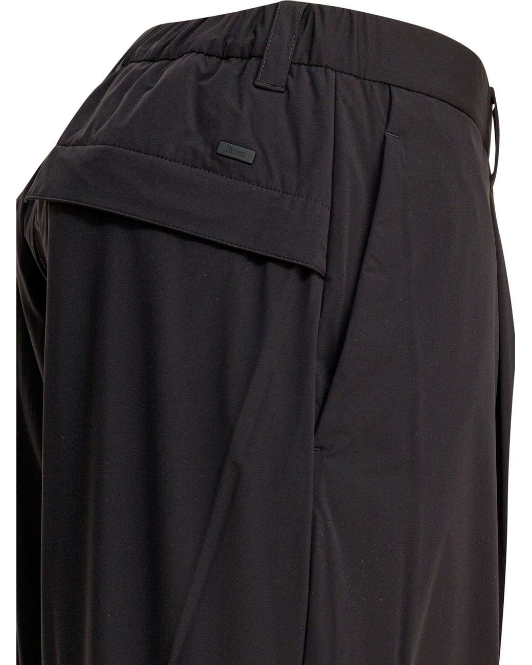 Herno Black Straight-Leg Trousers for men