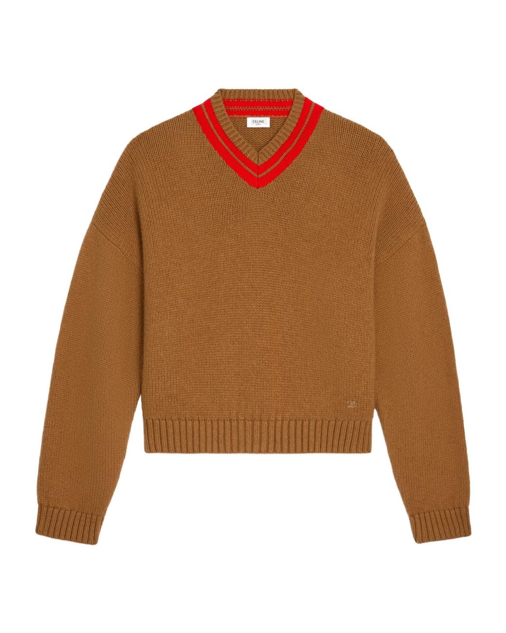 Céline Brown V-Neck Sweater for men
