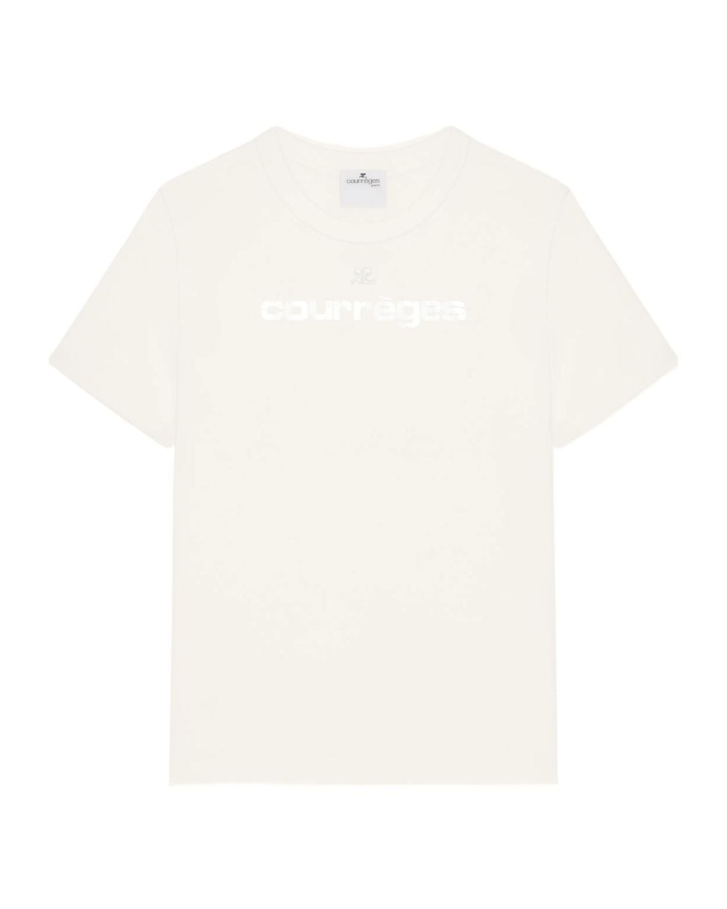 Courreges White Ac-Printed T-Shirt for men
