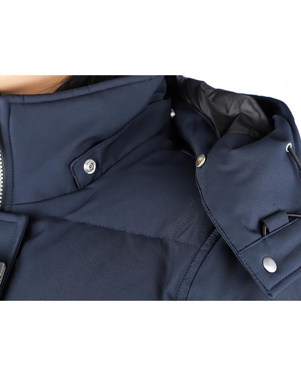 Moose Knuckles Blue Long-Sleeved Hooded Cotton Suit