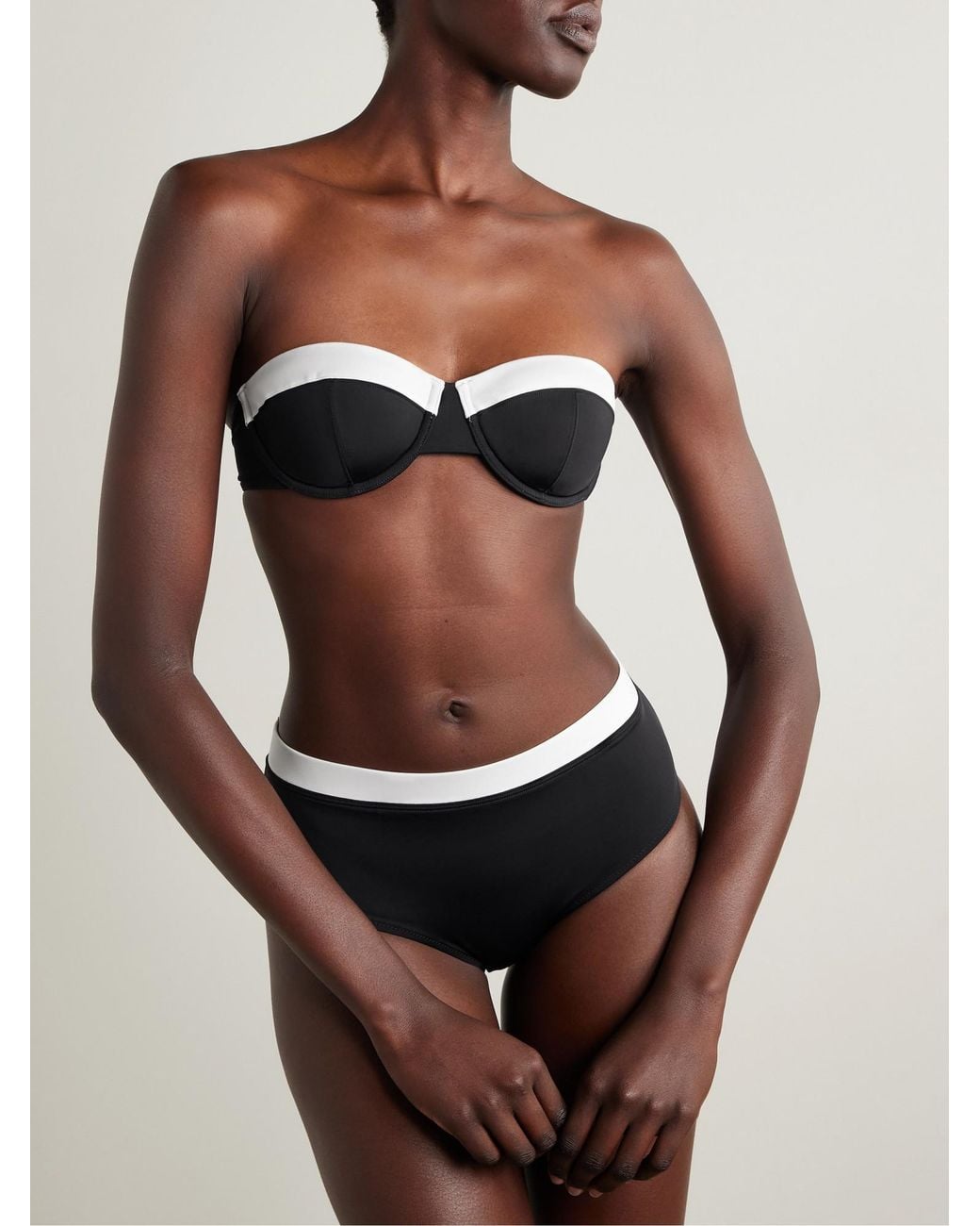 Staud Black Bikini Top