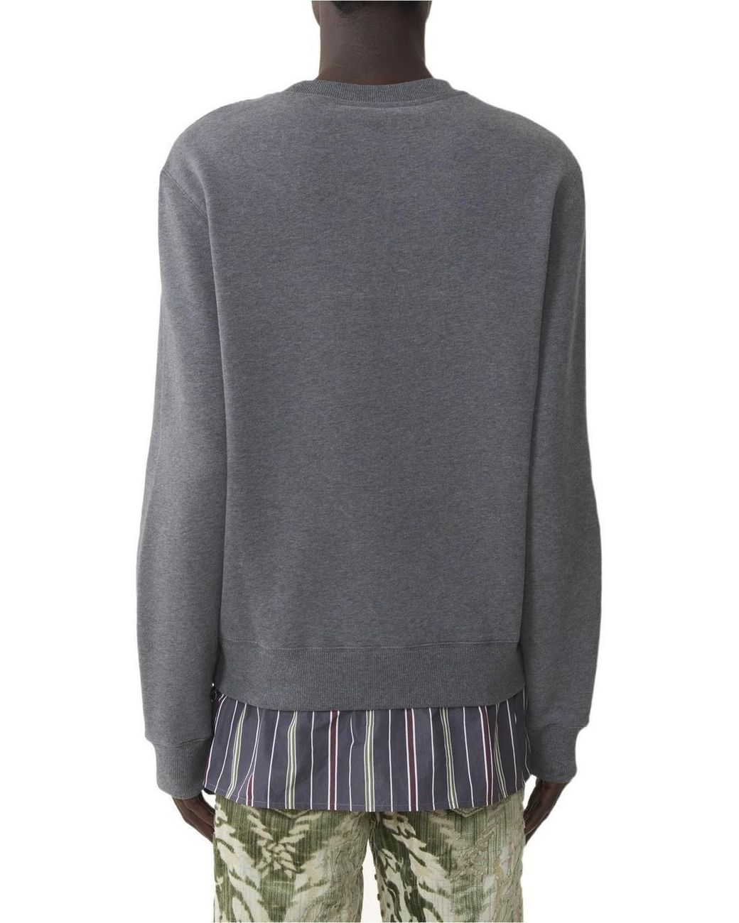 Lanvin Gray Crew-Neck Sweatshirt for men