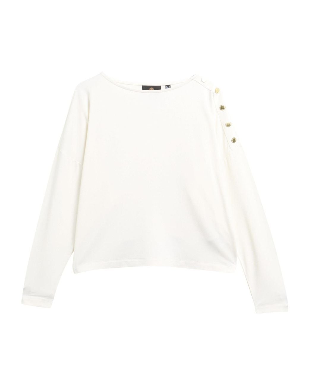 Barbour White Boat Neck Long-Sleeve Top