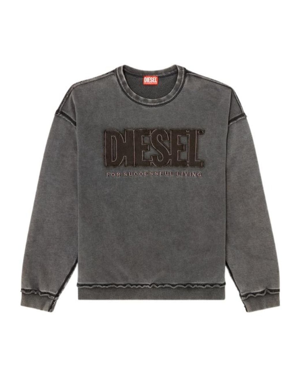 DIESEL Gray S-Boxt-Raw-V1 Sweatshirt for men