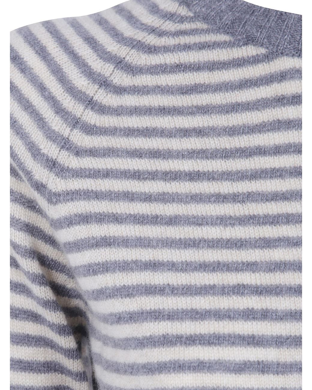 Baserange Blue Base Striped Crew Neck Knitted Sweater
