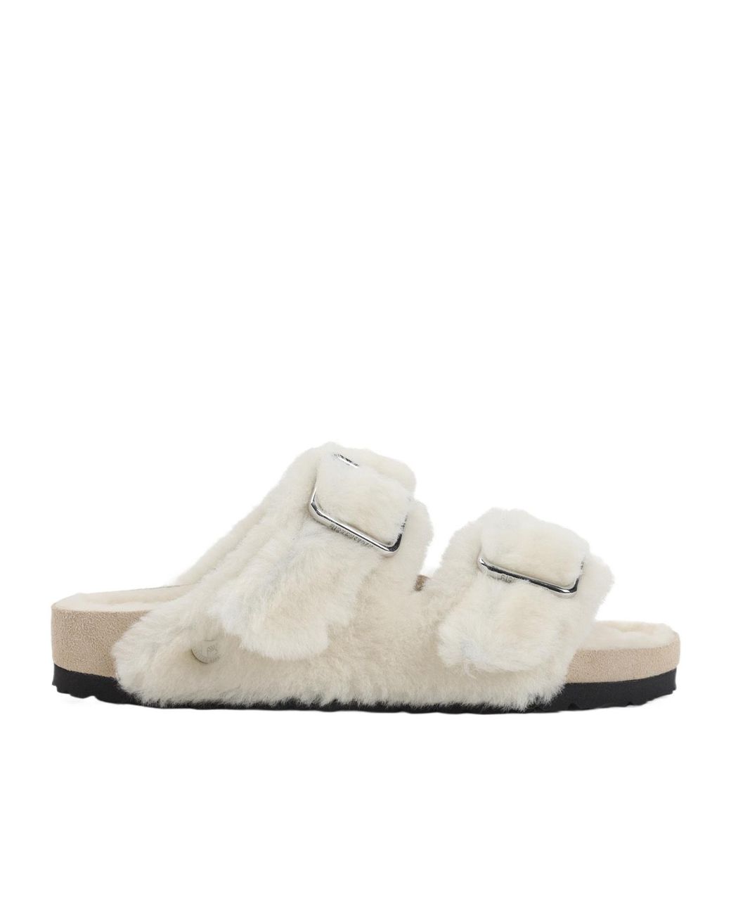 Birkenstock White Arizona Shearling Sandals