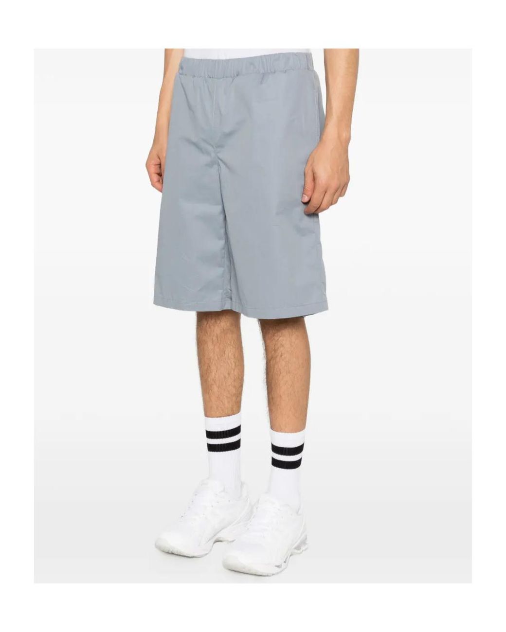 Rier Gray Elastic Waist Shorts for men