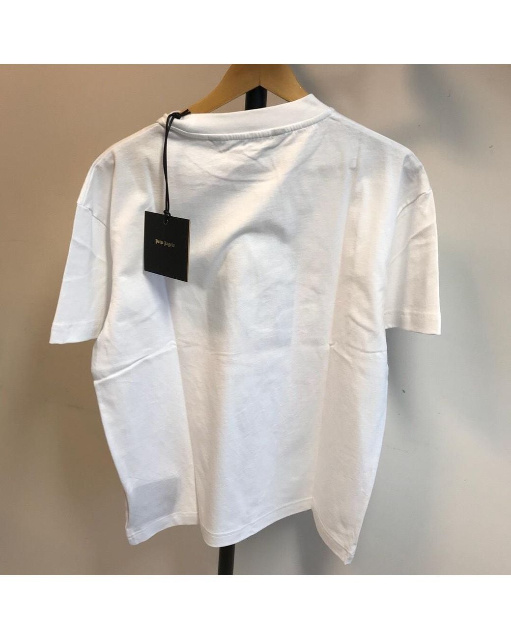 Palm Angels White Logo Skull Printed T-Shirt for men