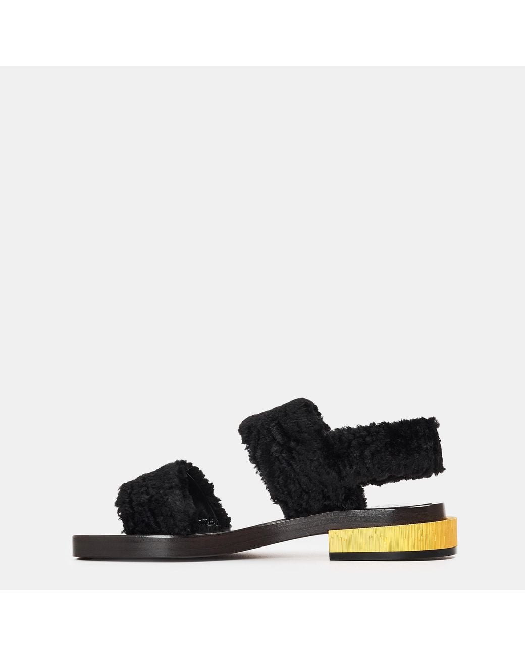 Gucci Black Solid Color Heeled Sandals