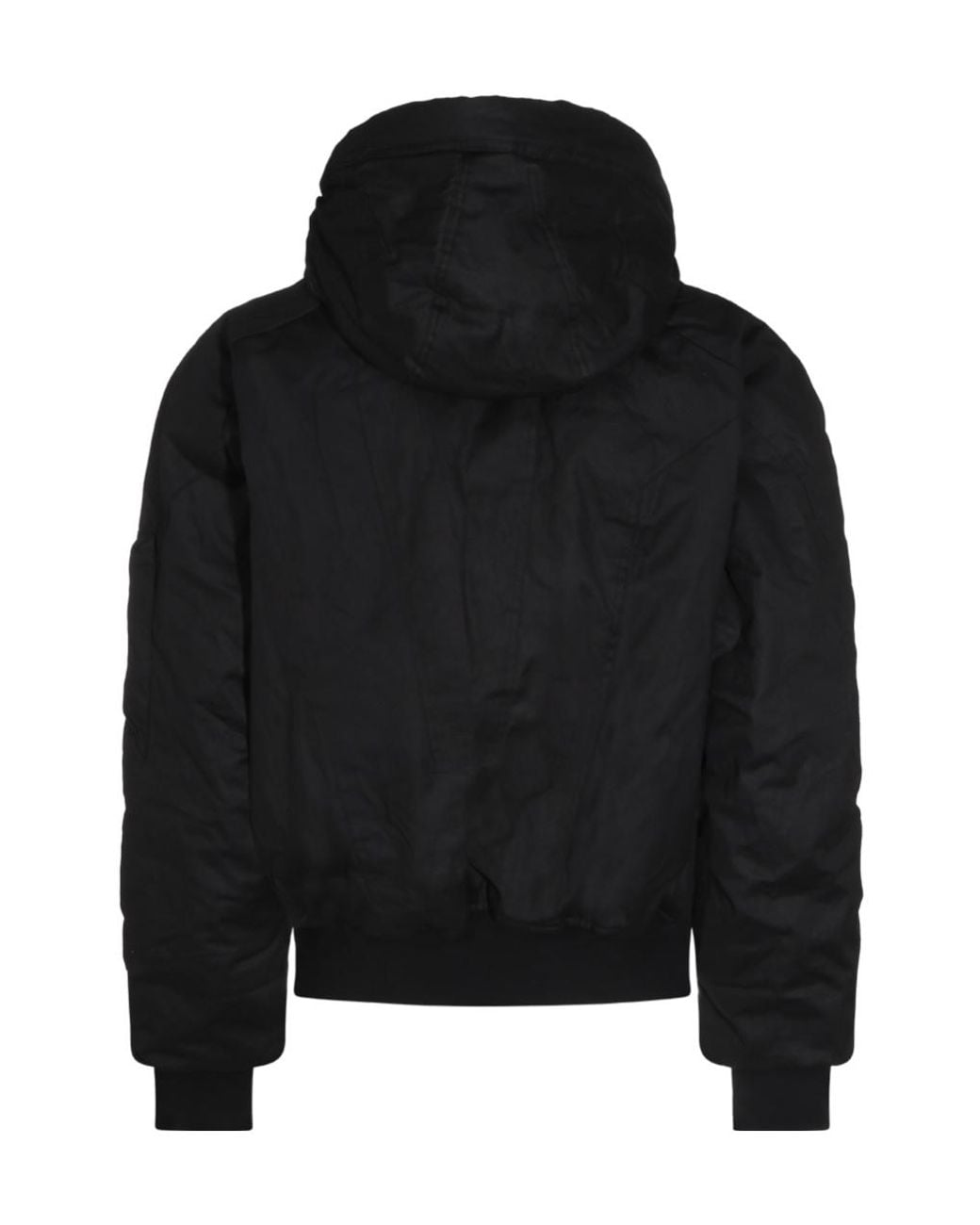 Thom Krom Black Zip-Up Bomber Hooded Jacket for men
