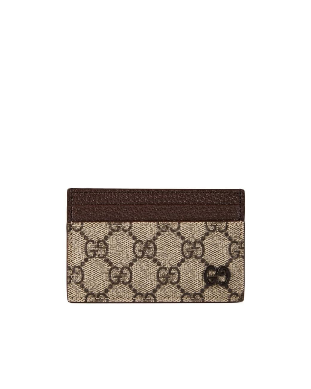 Gucci Brown Logo Card Holder for men