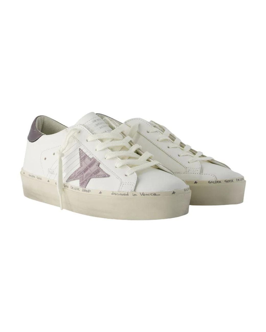 Golden Goose Deluxe Brand Gray Hi Star Lace-Up Sneakers
