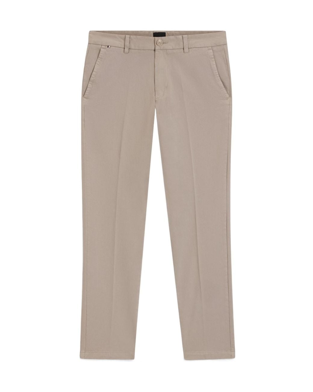 Boss Gray Boss Slim-Fit Stretch Twill Trousers for men