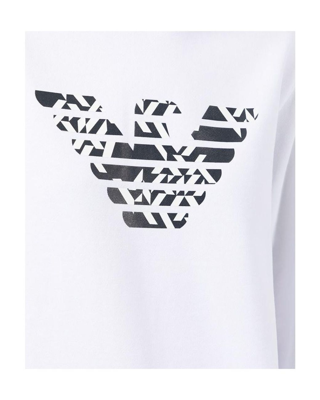 Emporio Armani White Logo Print T-Shirt