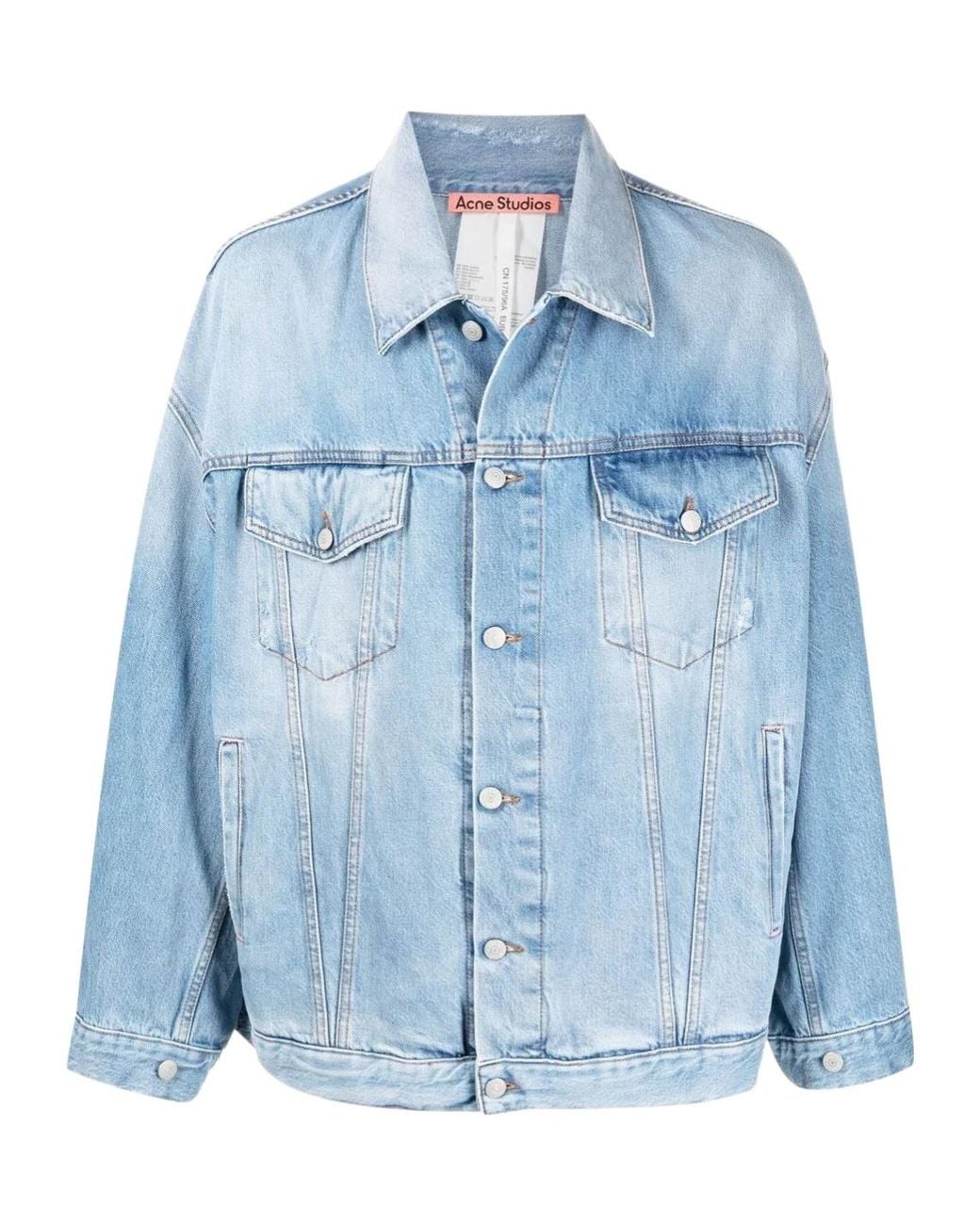 Acne Blue Flap-Pocketed Buttoned Jacket for men
