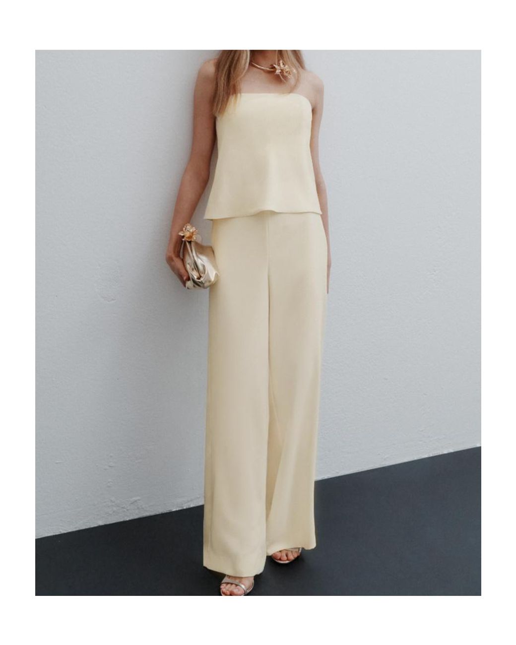 Marella Natural Envers Satin Bustier Top