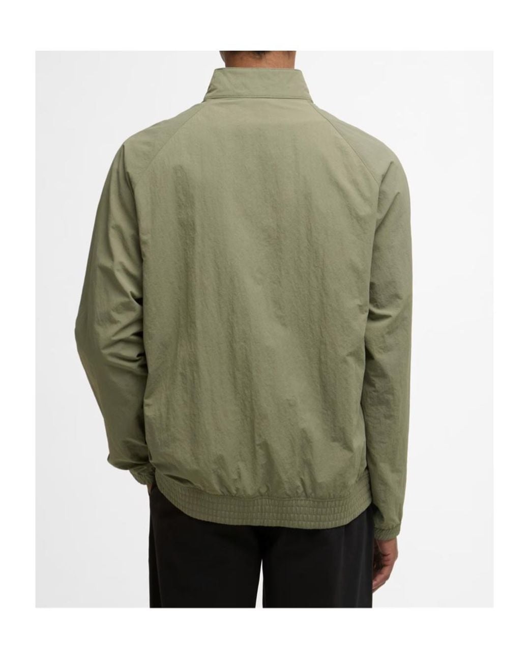 Barbour Green Zippered Long-Sleeved Raincoat for men