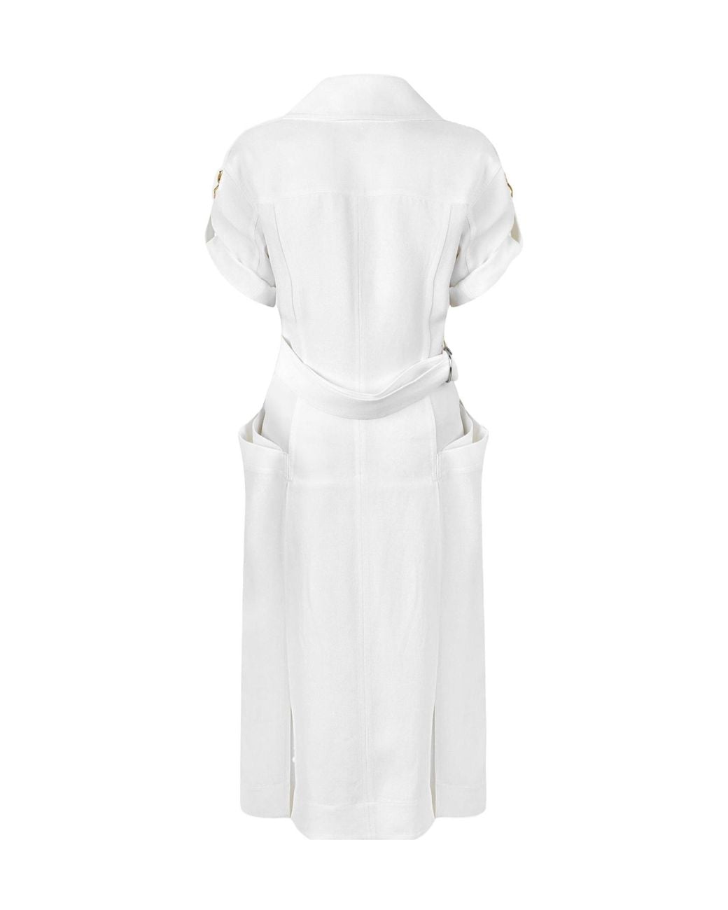 Bottega Veneta White Simple Shirt Dress