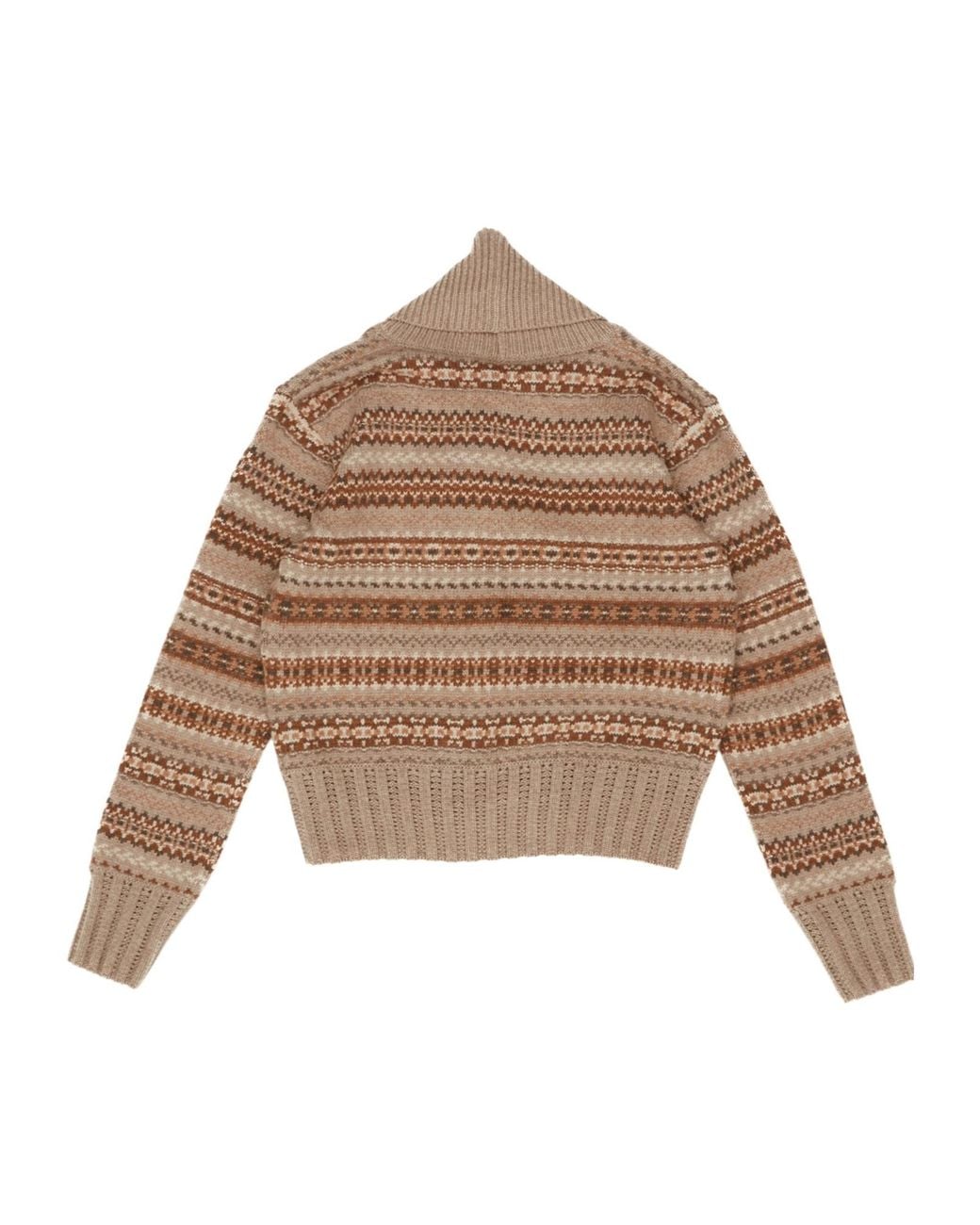 Magda Butrym Brown Magda Burtym Double-Breasted Striped Cardigan