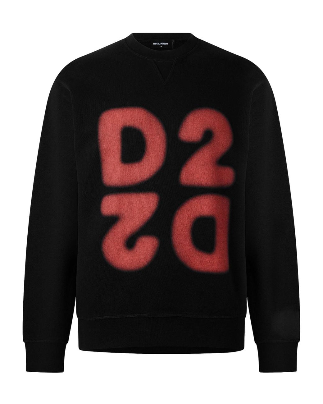 DSquared² Black Crew Neck Long Sleeve Sweatshirt for men