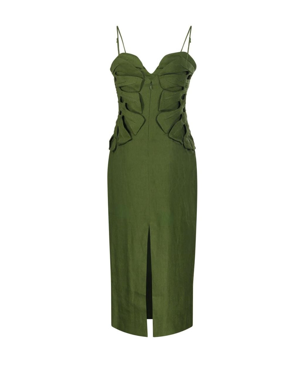 Farm Rio Green Monstera Leaf Maxi Dress