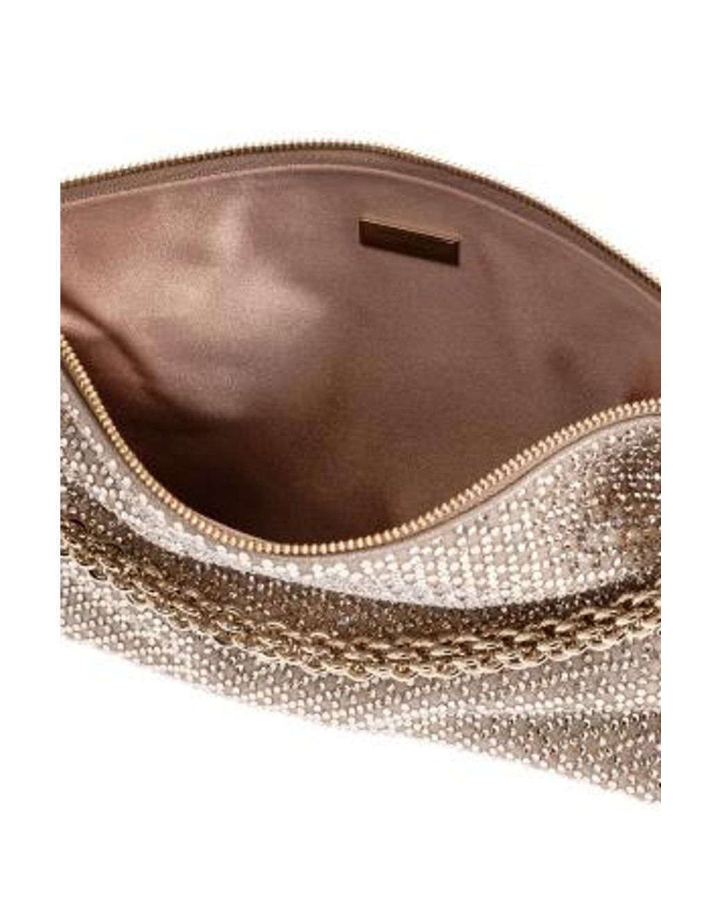 Jimmy Choo Metallic Callie Embellished Clutch Bag
