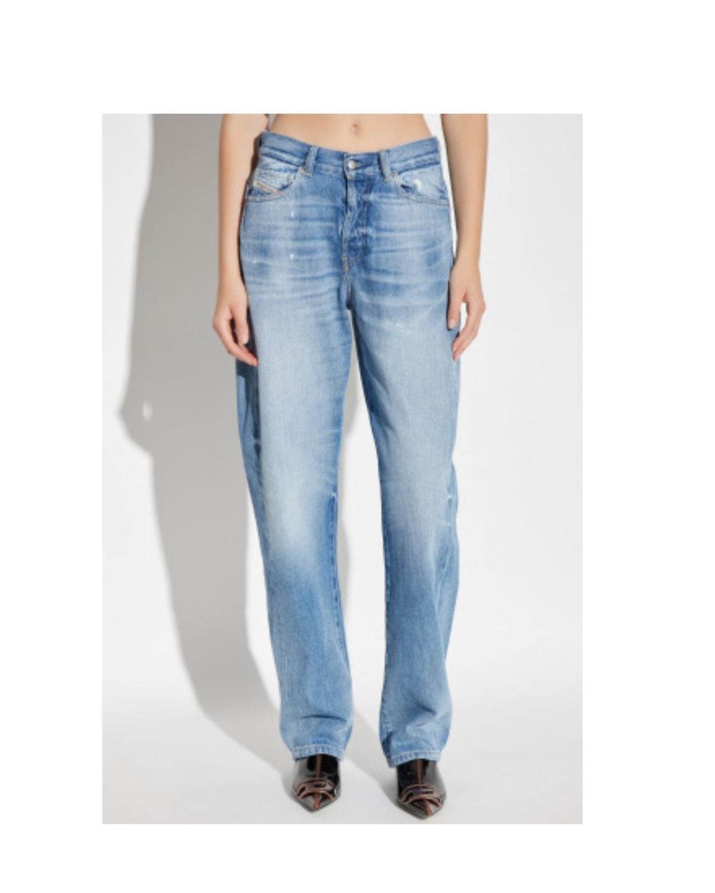DIESEL Blue 1974-D-Ellz Distressed Jeans