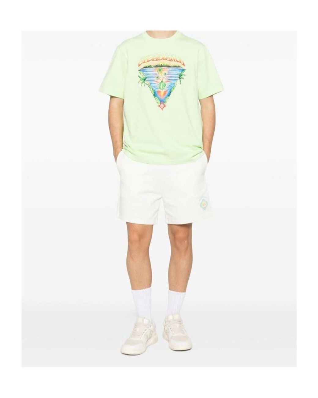 Casablanca Green Graphic T-Shirt for men