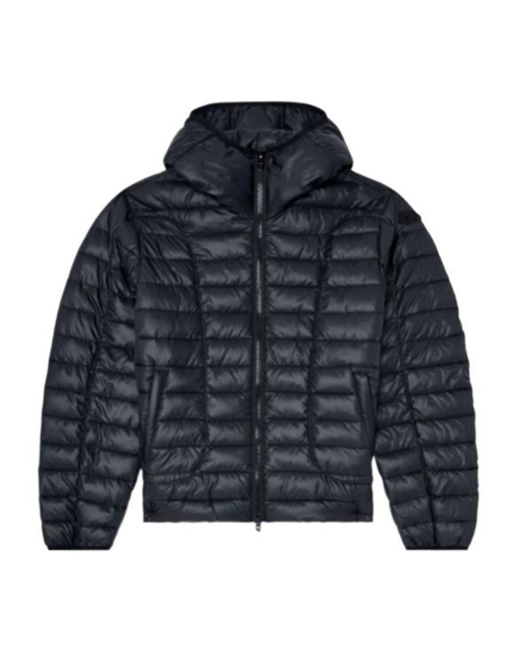 DIESEL Blue W Stone Wrd Quilted Hooded Jacket for men