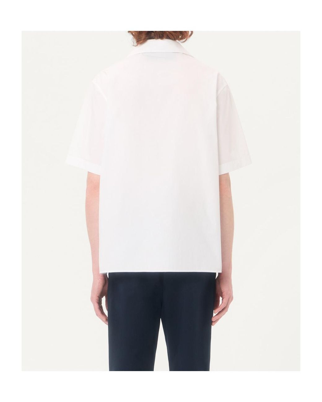Valentino White Button-Up Bowling Shirt for men