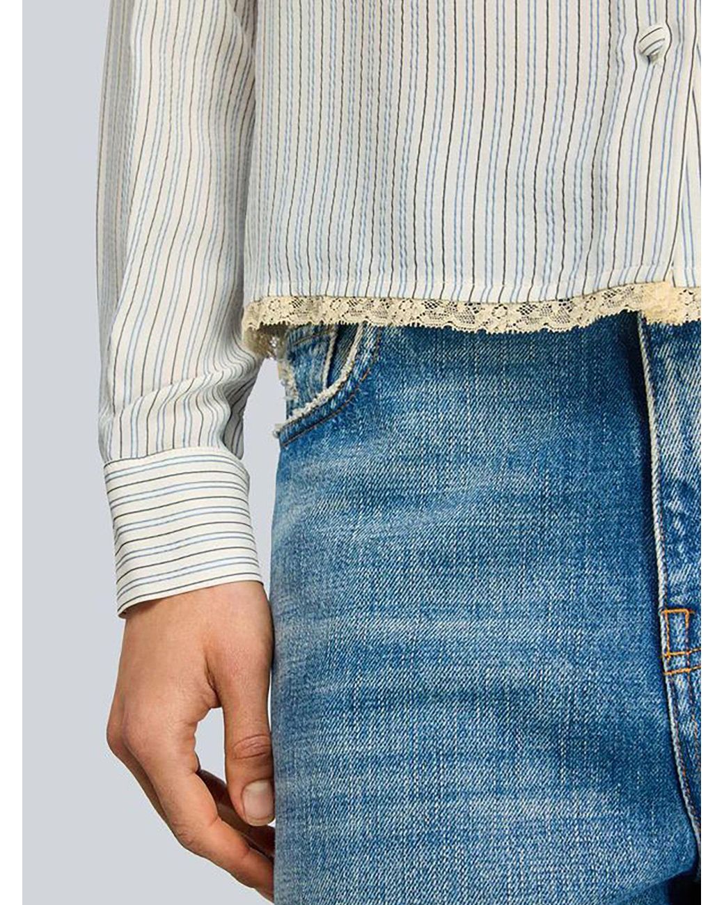 Semicouture White Striped Shirt