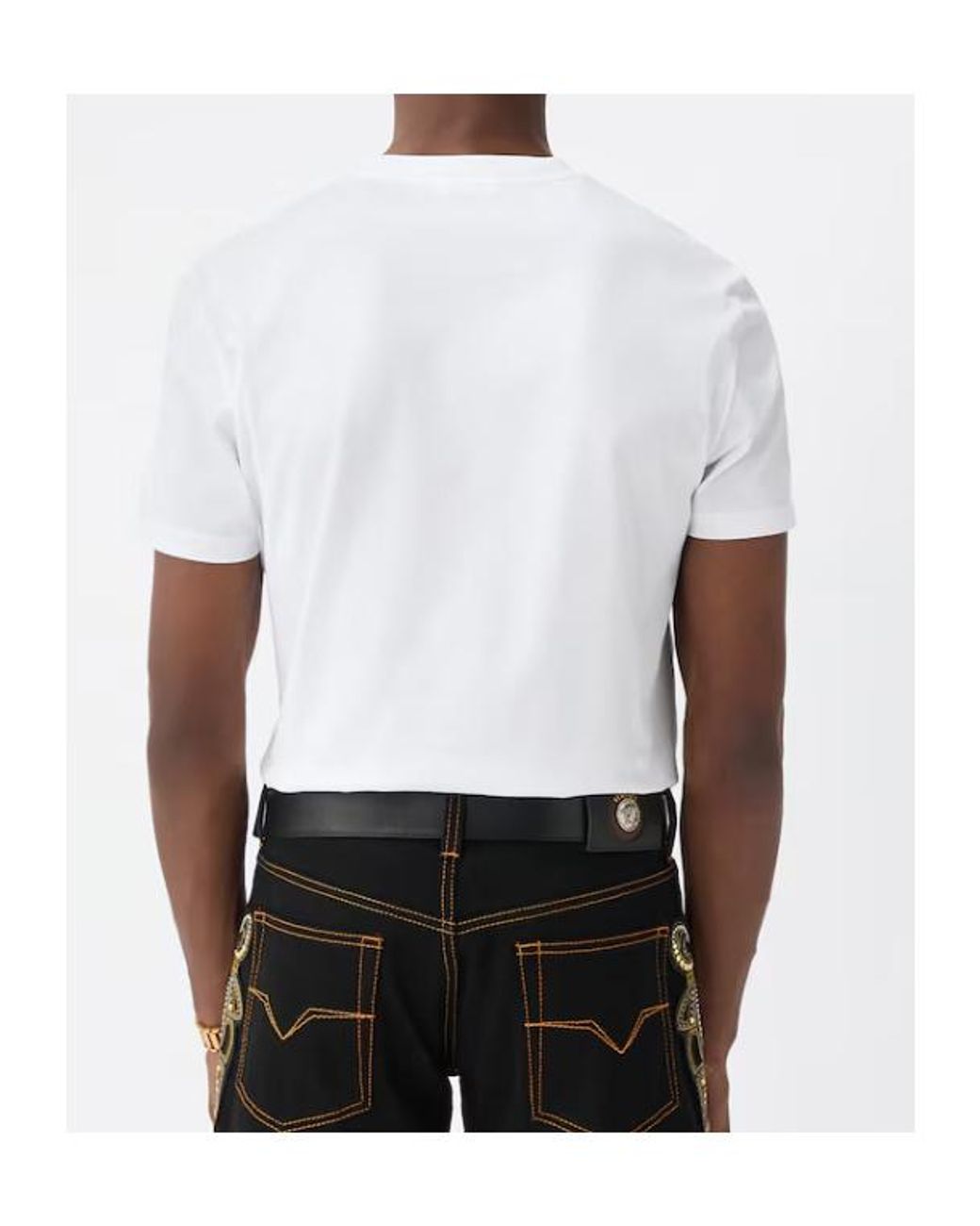 Versace White Medusa Graphic T-Shirt for men