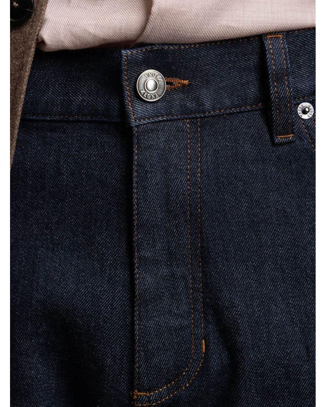 Zegna Blue Jeans With Belt Loops for men