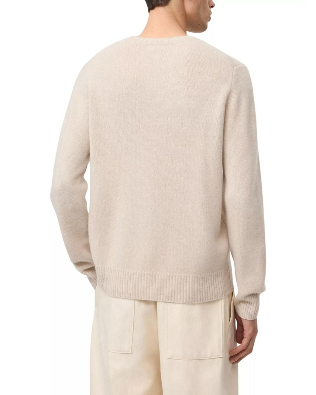 Soft Goat Natural Long-Sleeved Sweater for men
