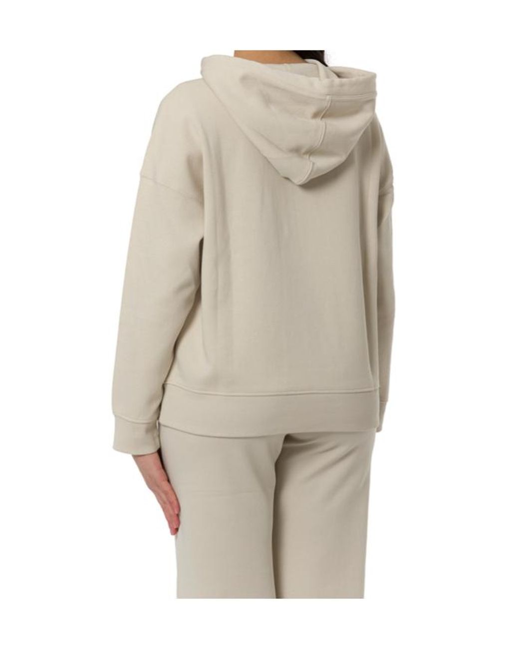 Max Mara Brown Andrea Logo Embroidered Drawstring Hoodie