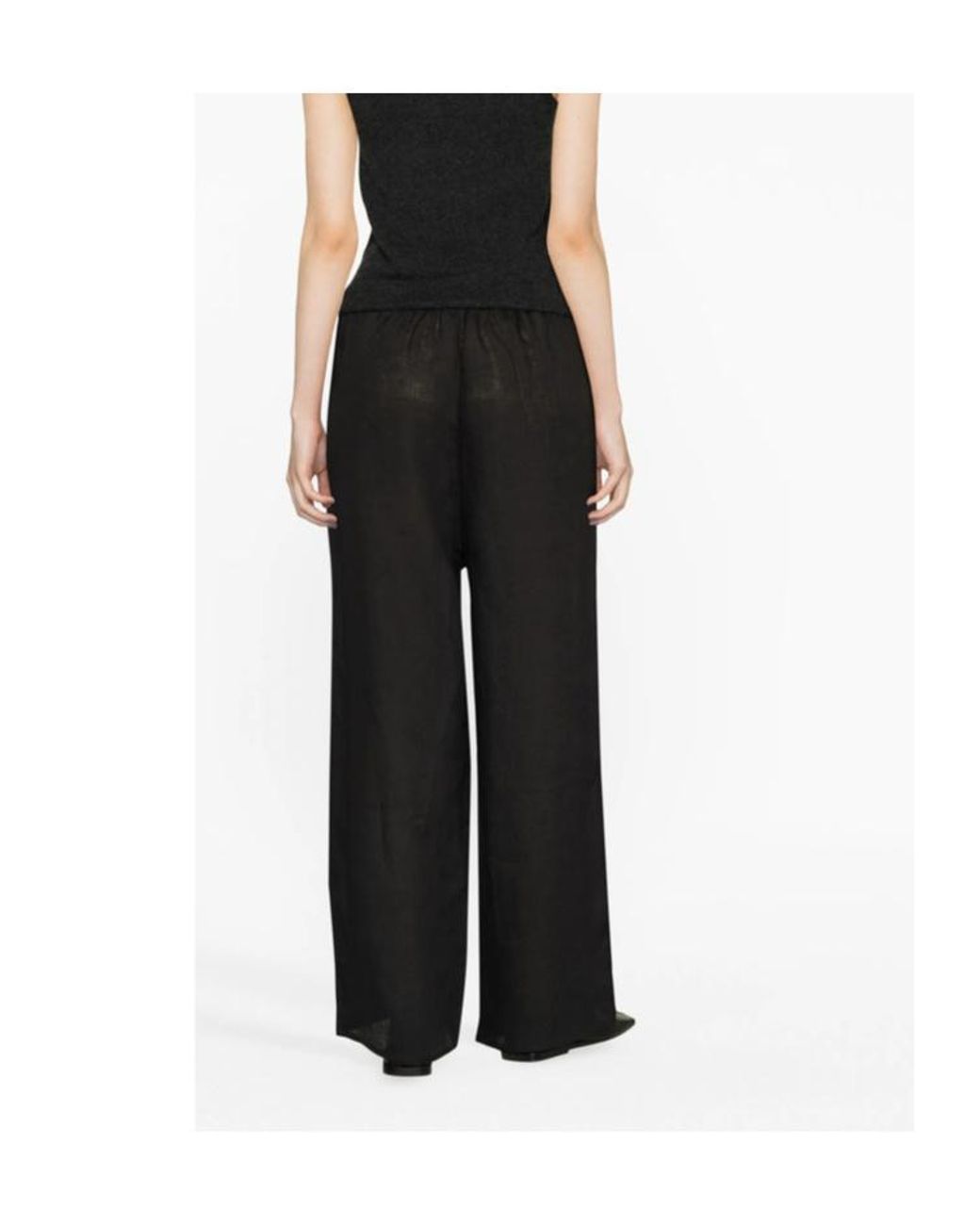 Baserange Black Elastic Waist Casual Pants