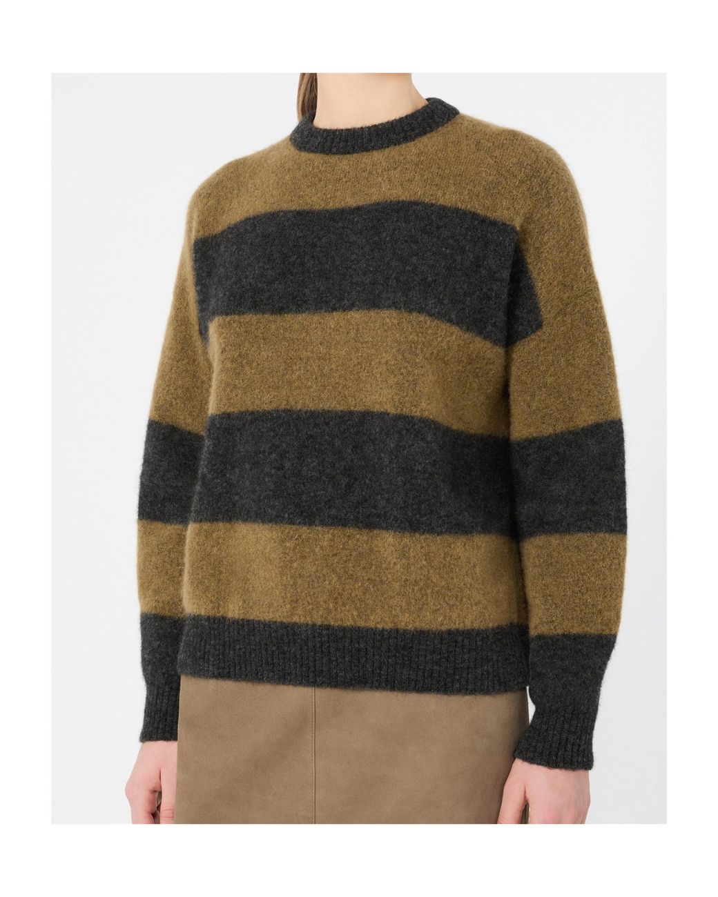 Weekend by Maxmara Green Tuono Striped Knitted Sweater