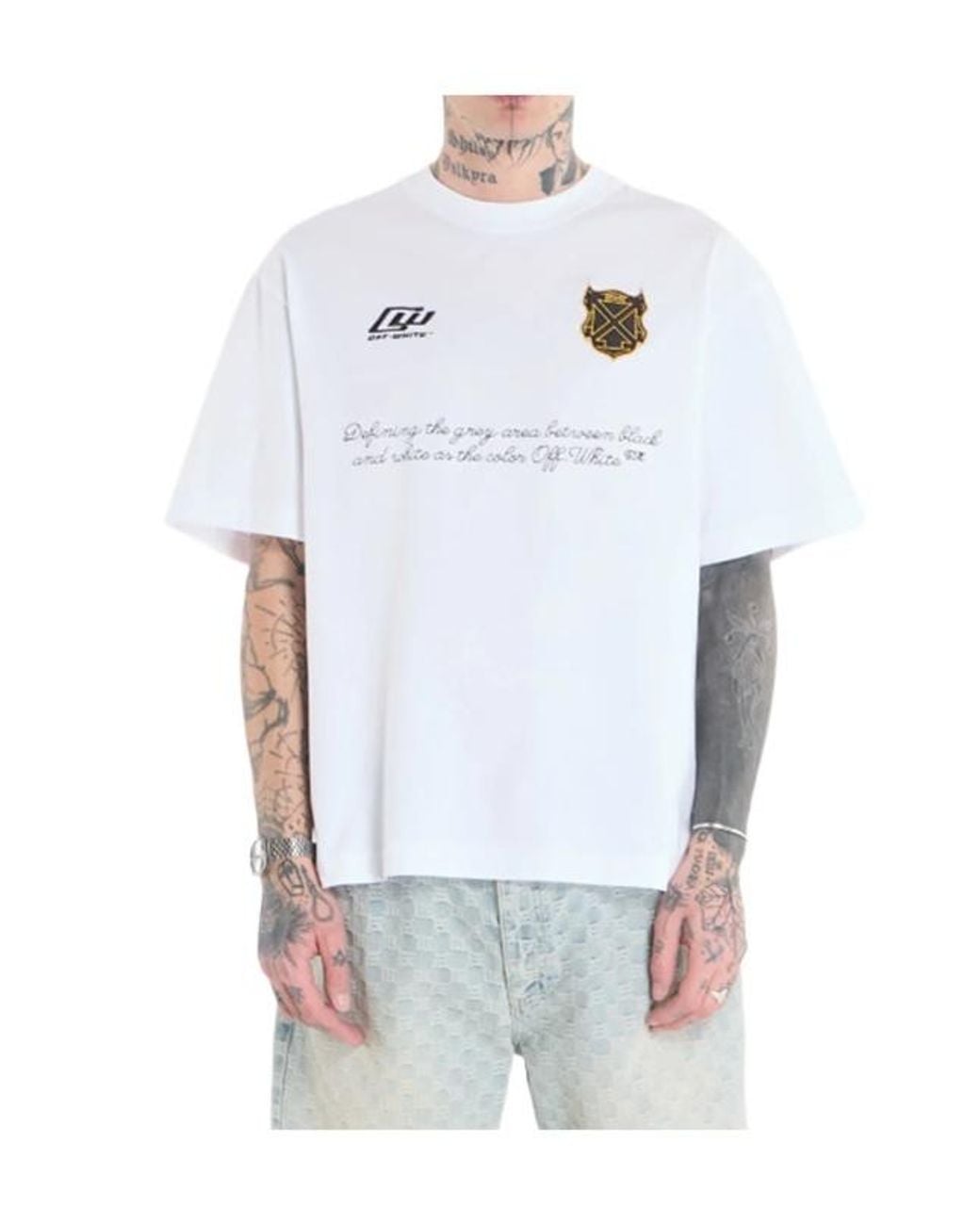 Off-White c/o Virgil Abloh White Crewneck Short-Sleeved T-Shirt for men