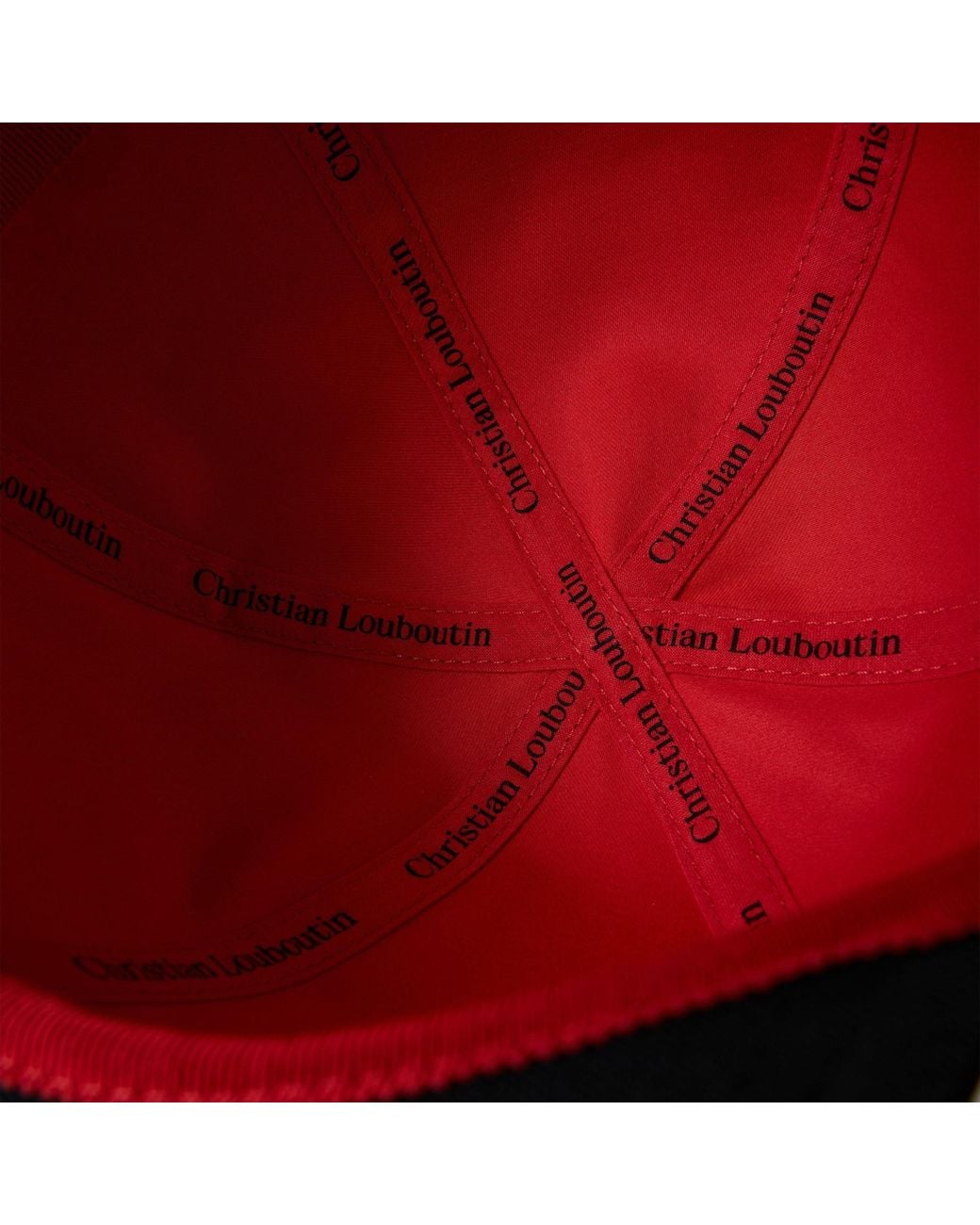 Christian Louboutin Black Flatbrimmed Cap for men