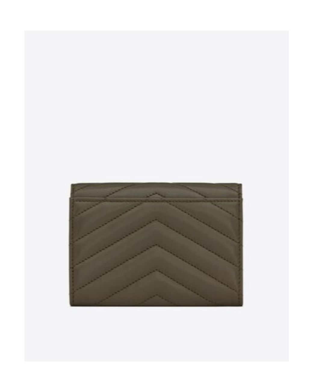 Saint Laurent Gray Cassandre Matelassé Small Envelope Wallet