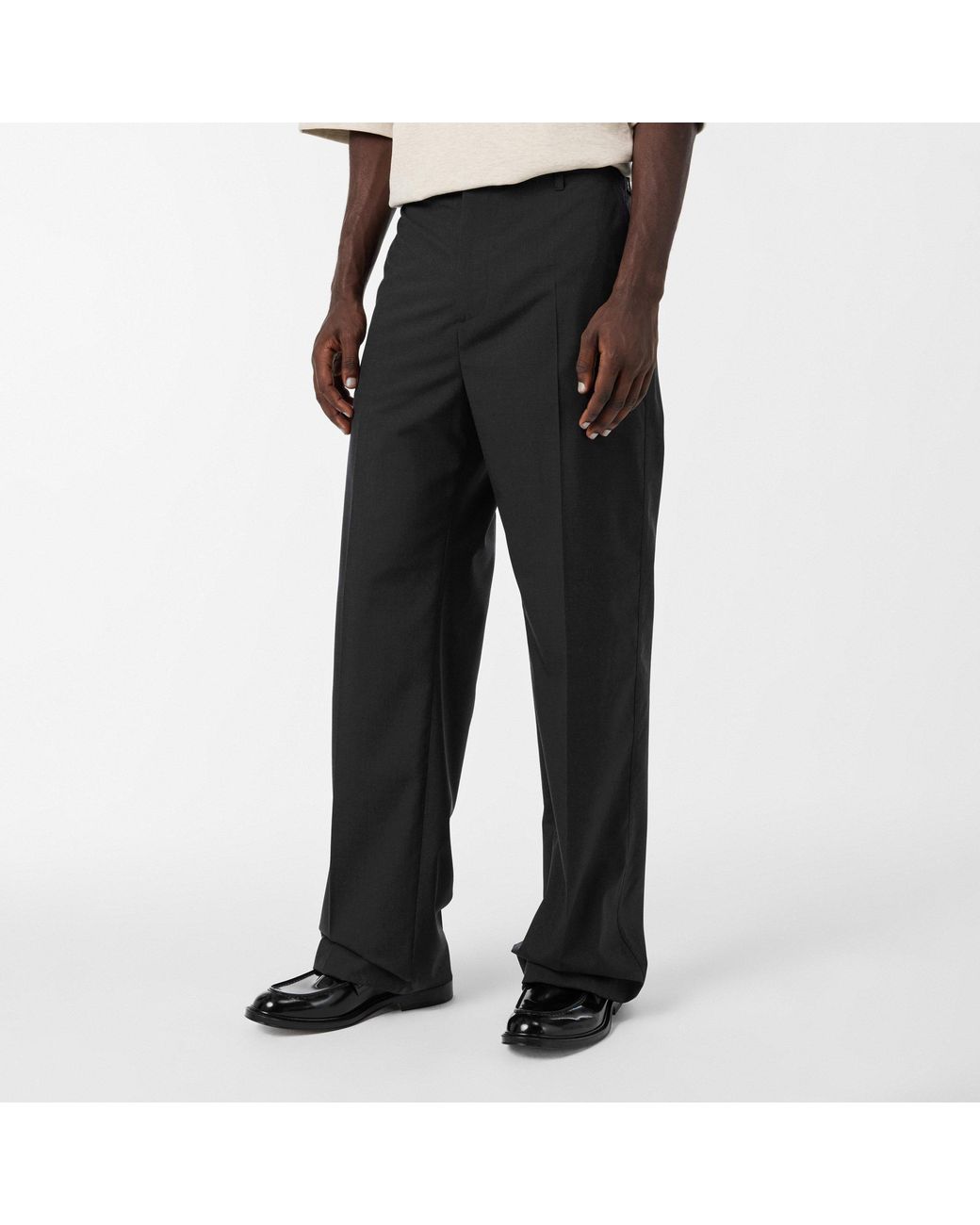 Bottega Veneta Black Wool Trousers for men