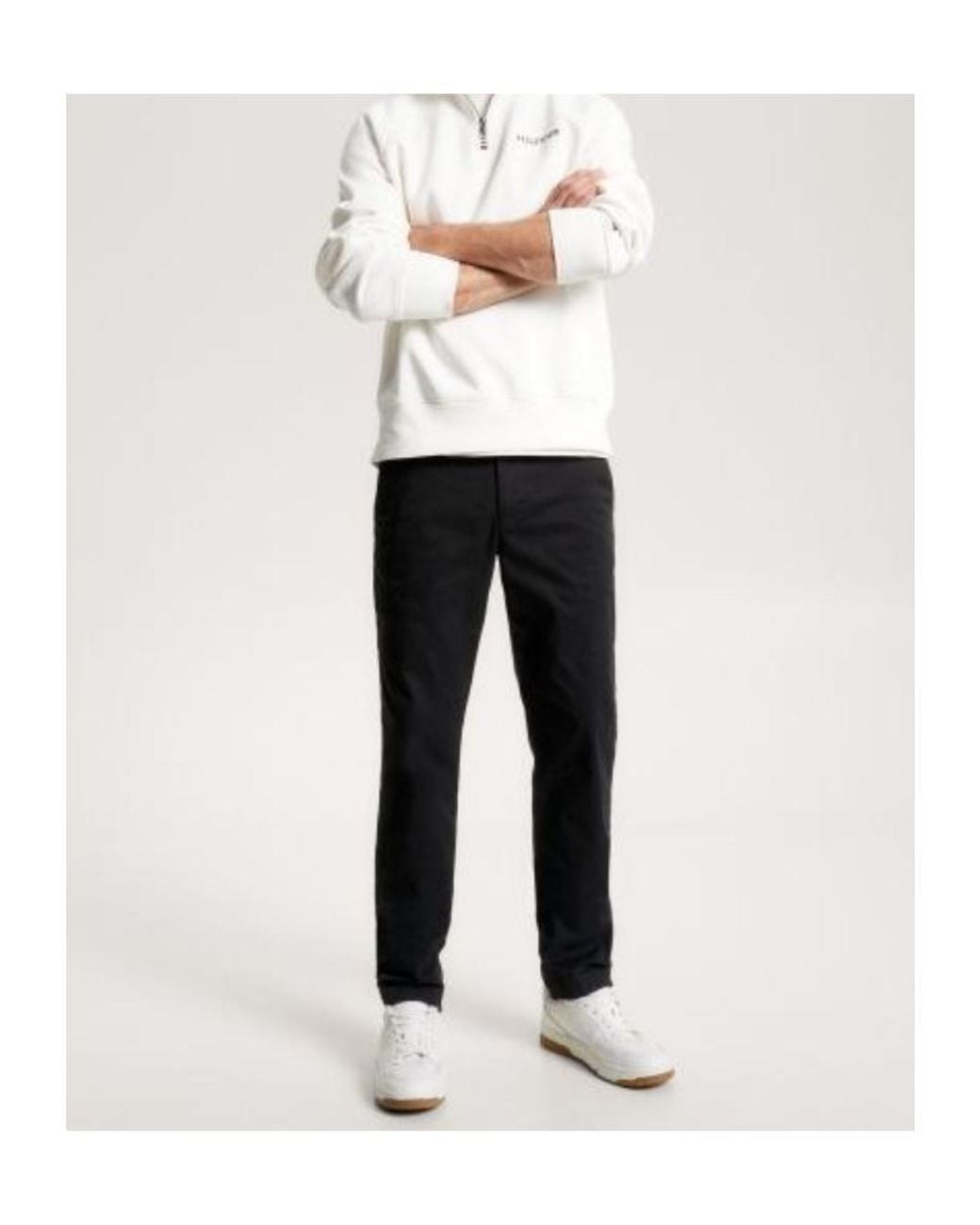 Tommy Hilfiger Black Denton Trousers for men