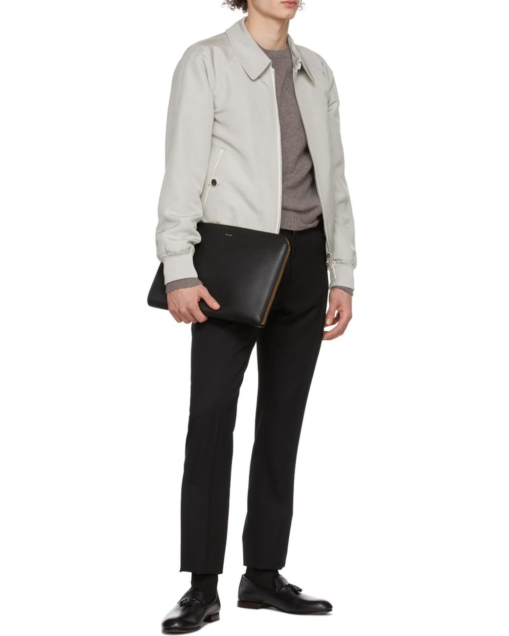 Tom Ford Black Round-Toe Loafers for men
