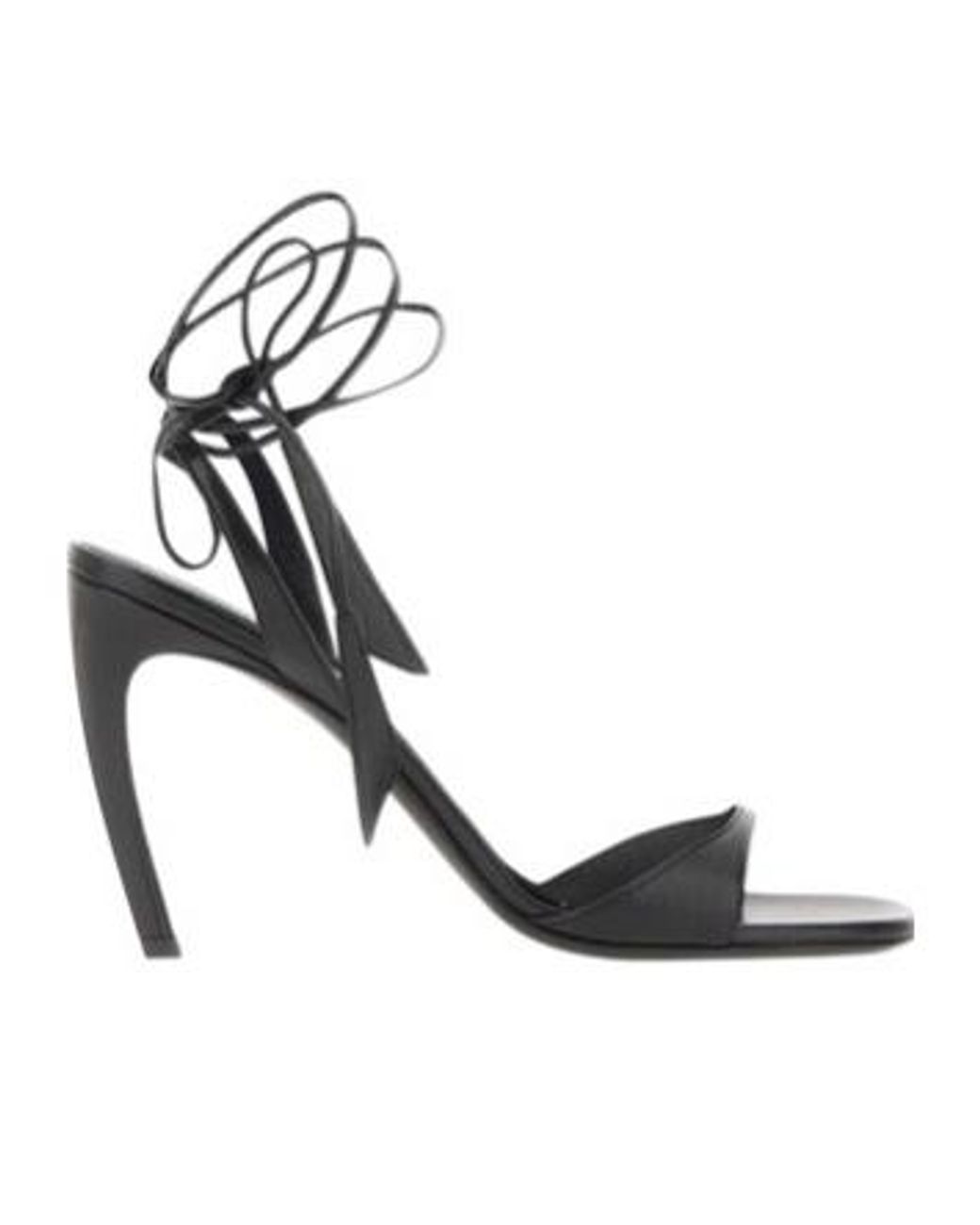 The Attico Metallic Ora Tie-Fastening Heeled Sandal